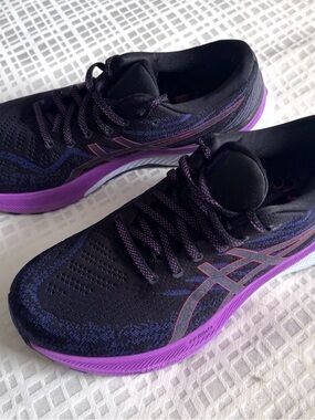 ASICS Gel-Kayano 29 Women's Running Shoes Size 11 Black Purple FF Blast